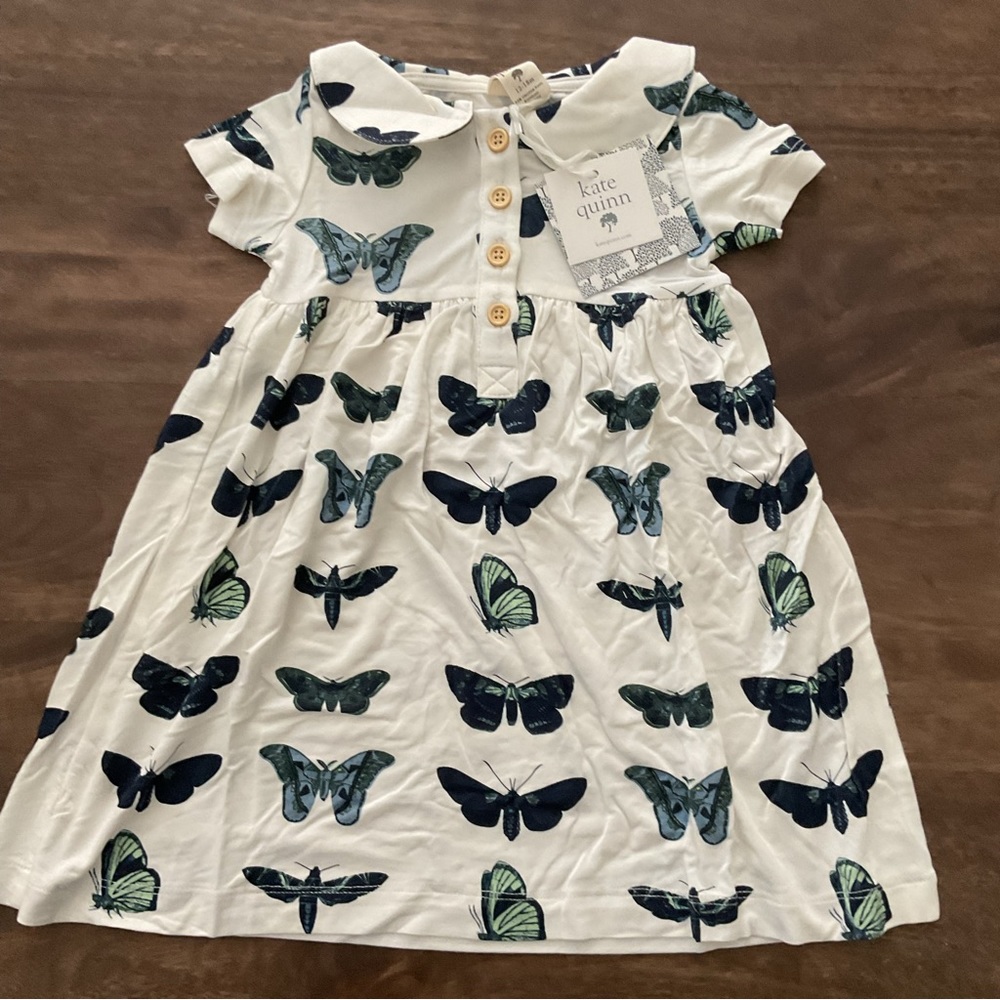 Kate Quinn White and Green Butterfly Dress Set - Picture 2 of 8